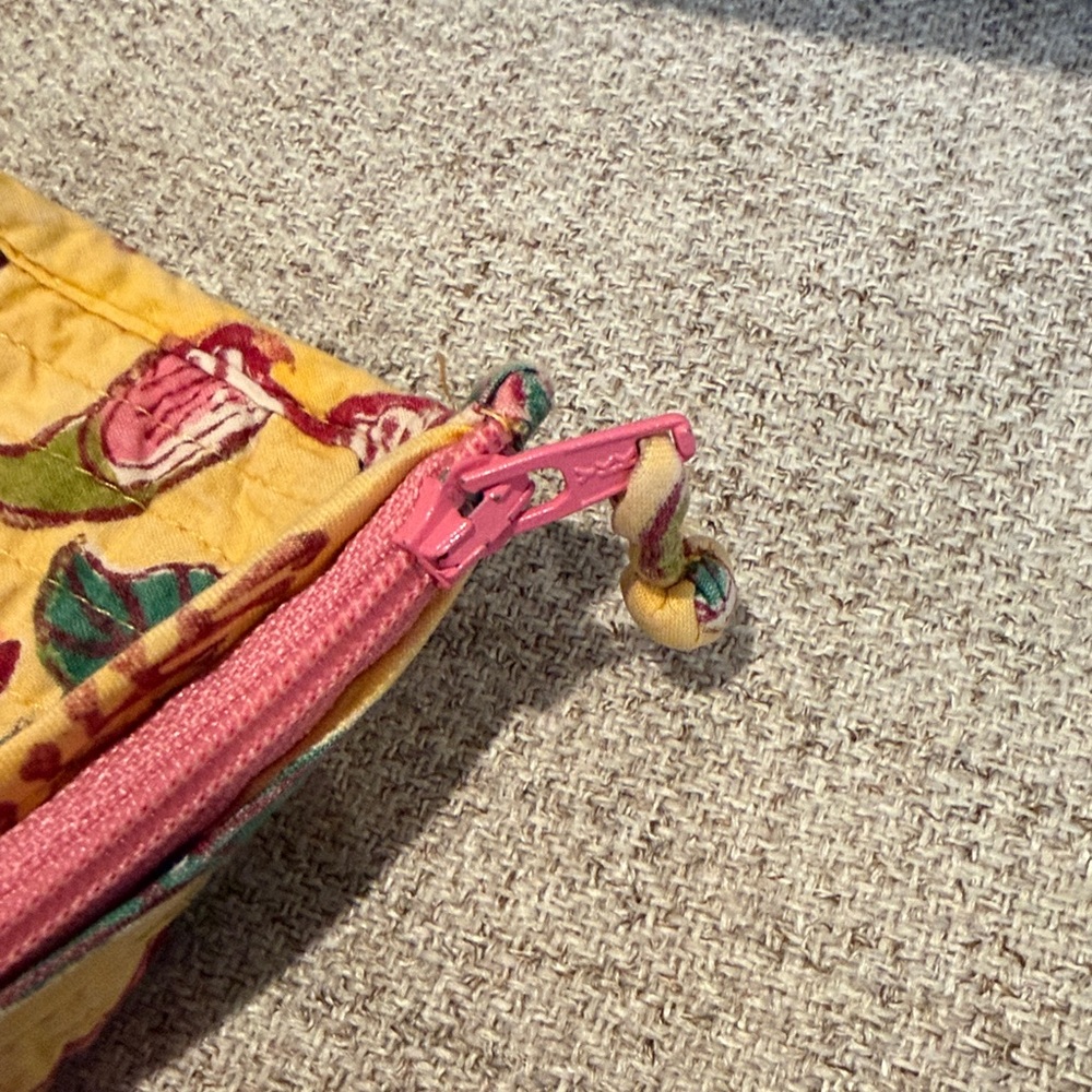 Simrane small Zip Pouch Yellow/Pink Used - Picture 3 of 4